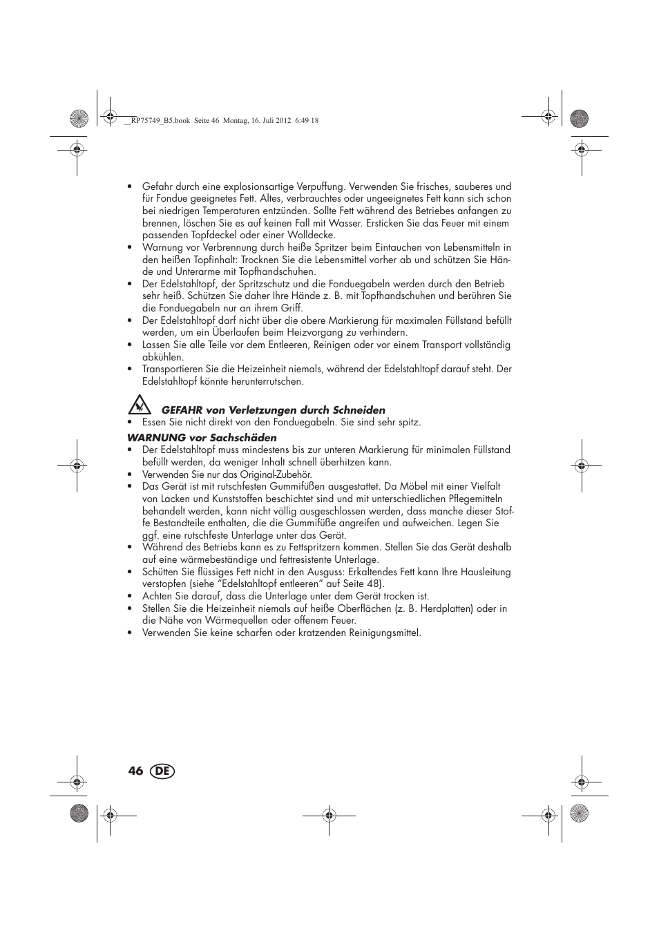 Silvercrest SFE 1500 A1 User Manual | Page 48 / 54