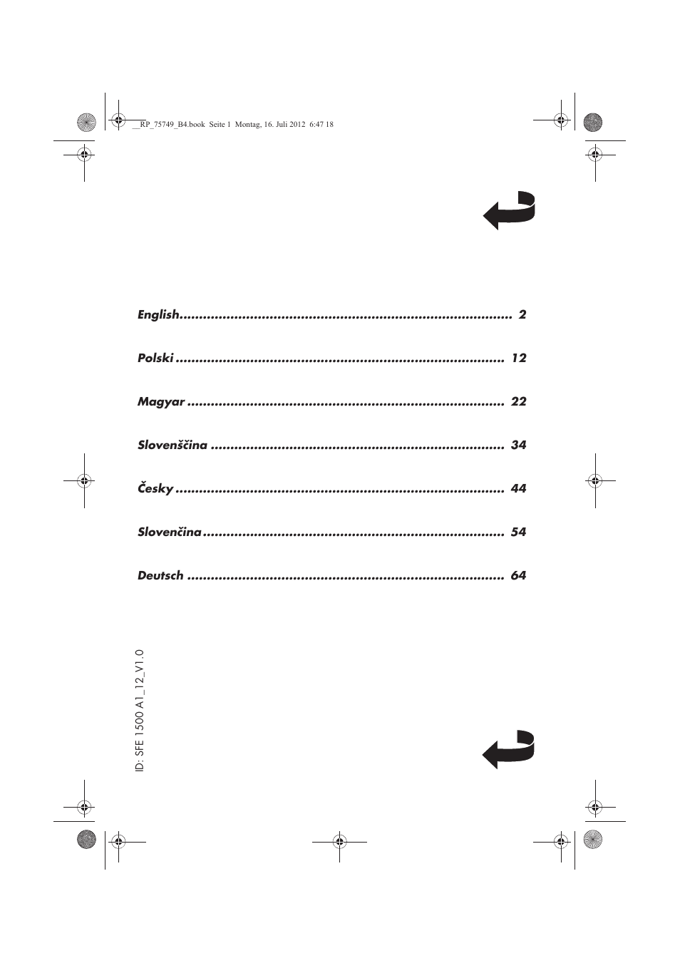 Silvercrest SFE 1500 A1 User Manual | Page 2 / 78