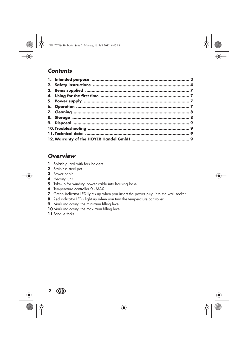 Silvercrest SFE 1500 A1 User Manual | Page 4 / 78