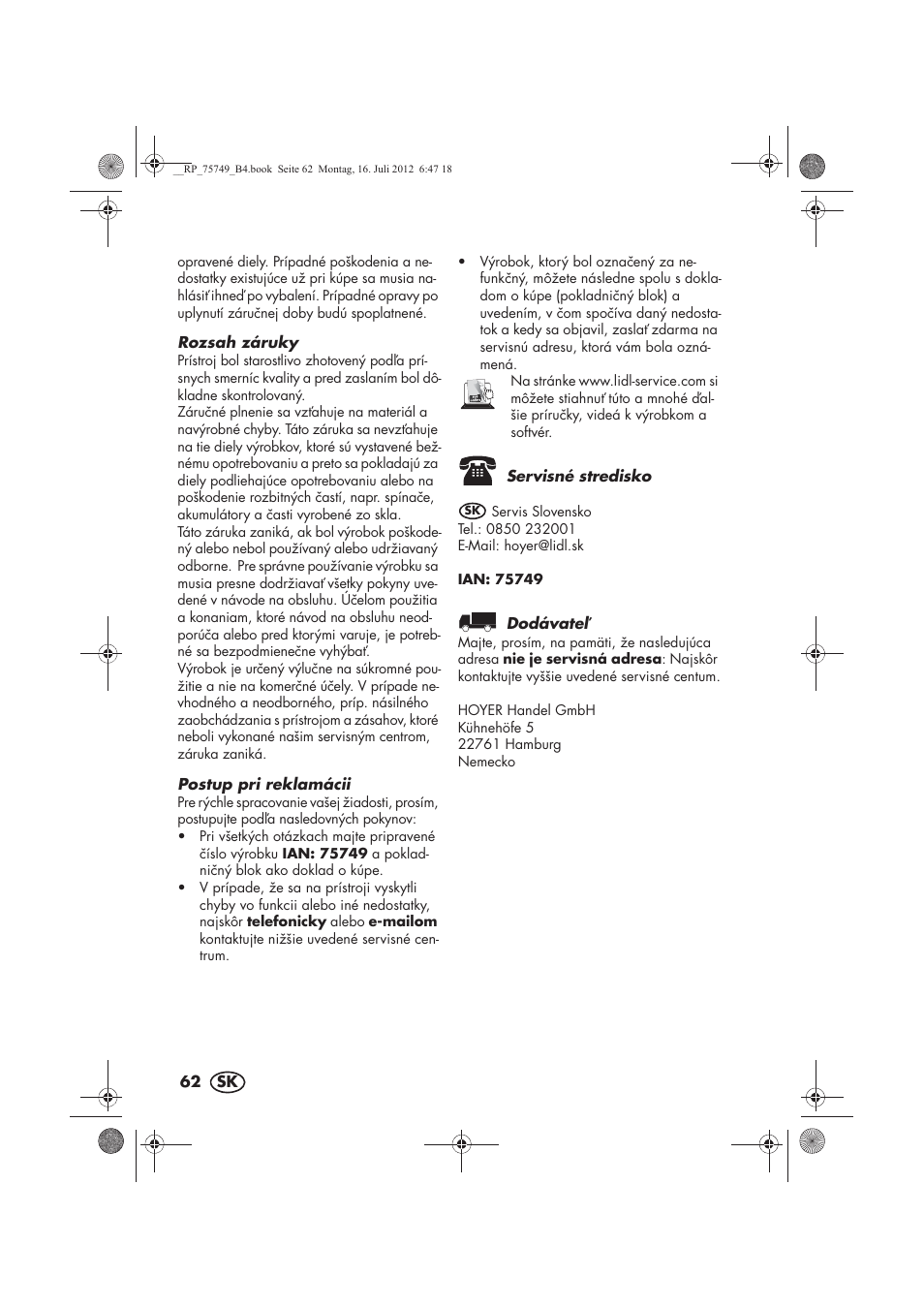 Silvercrest SFE 1500 A1 User Manual | Page 64 / 78