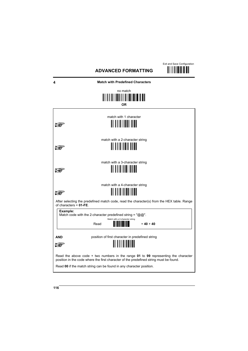 М$-?о, Ìhd0he00äî, Мhd1]о | Мhd2`о, Ìhd3cî, Ìhd4fî, Мhe,о | Datalogic Scanning GRYPHONTM MX30 User Manual | Page 126 / 197