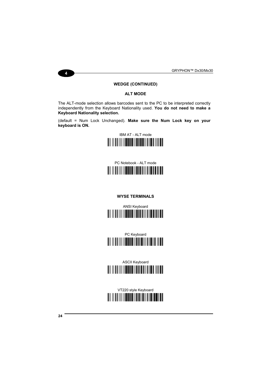 Ì$+cp507$-+î, Ì$+cp508$-2î, Ì$+cp509$-9î | Ì$+cp510$-gî, Ì$+cp511$-nî, Ì$+cp514$-зо | Datalogic Scanning GRYPHONTM MX30 User Manual | Page 34 / 197