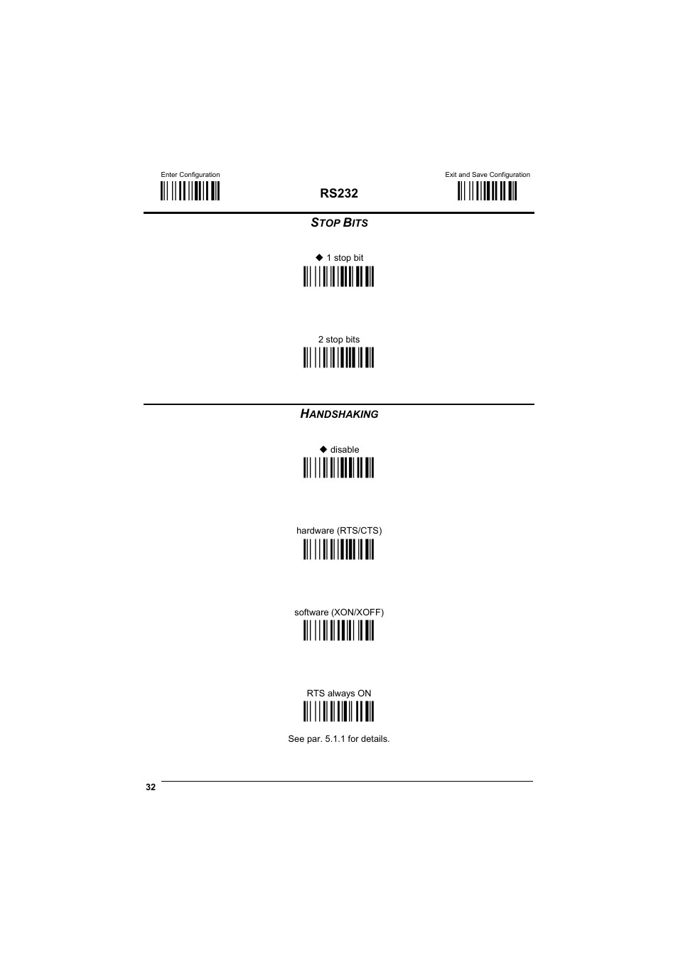 Stop bits, Handshaking, М$+;о | М$-?о, Ìcb0qî, Ìcb1tî, Ìce0wî, Ìce1zî, Мce2]о, Мce3`о | Datalogic Scanning GRYPHONTM MX30 User Manual | Page 42 / 197