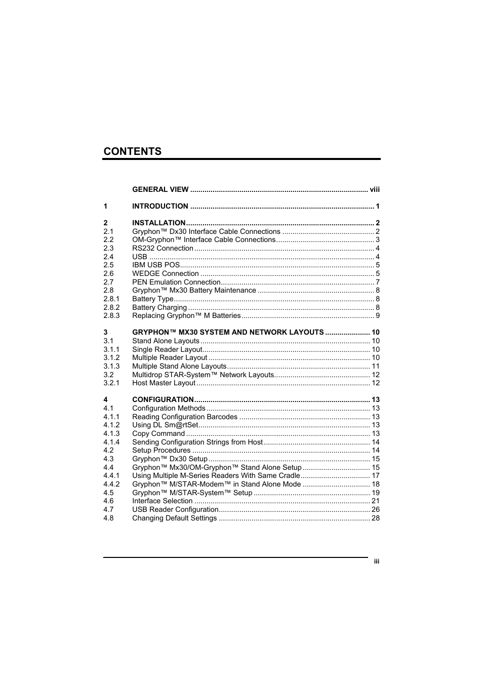 Datalogic Scanning GRYPHONTM MX30 User Manual | Page 5 / 197