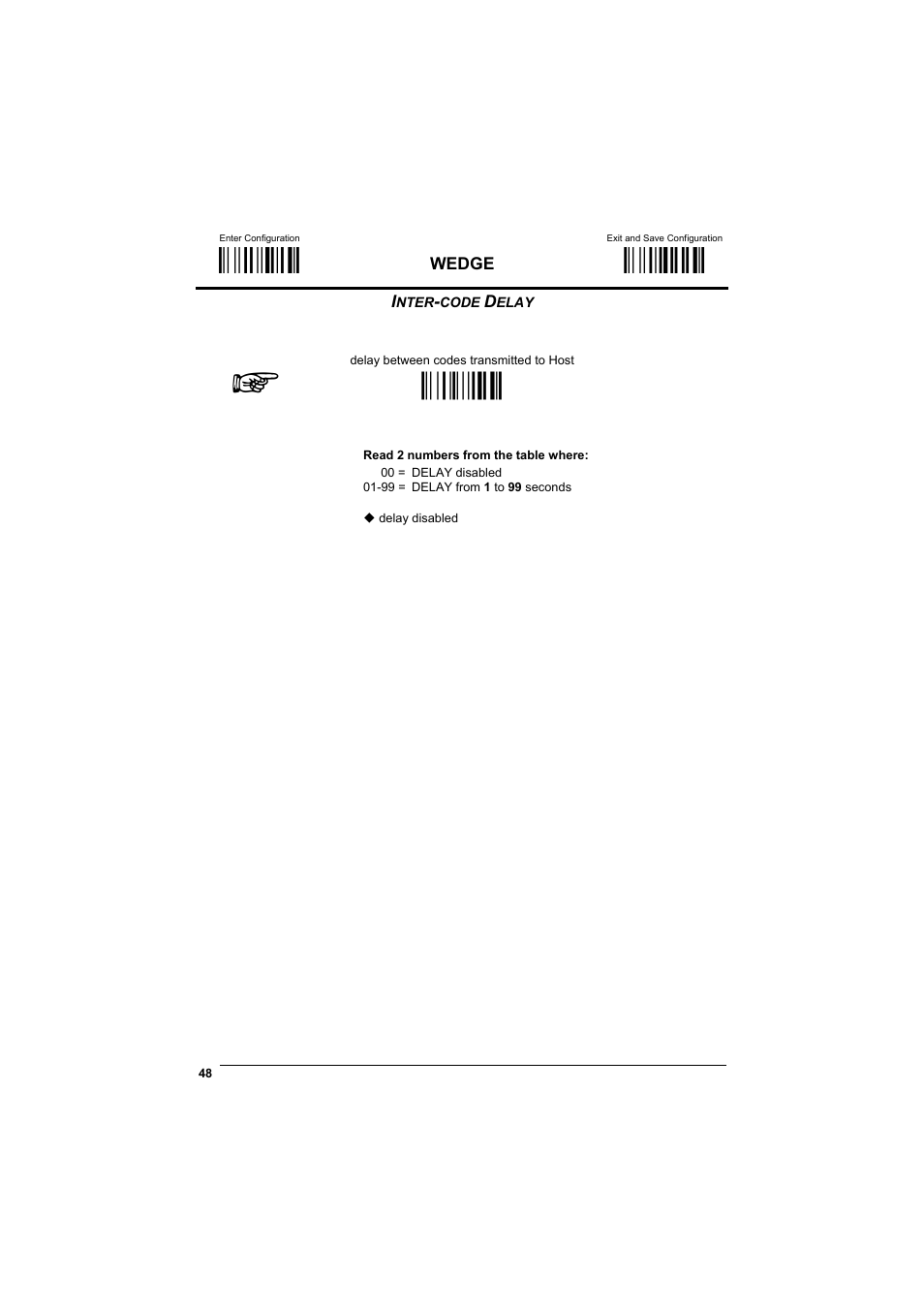 Inter-code delay, М$+;о, М$-?о | Мfg.о | Datalogic Scanning GRYPHONTM MX30 User Manual | Page 58 / 197