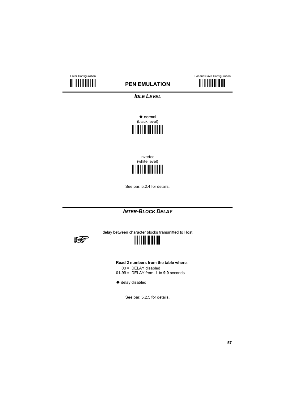 Idle level, Inter-block delay, М$+;о | М$-?о, Ìde0xî, Мde1[о, Мck3о | Datalogic Scanning GRYPHONTM MX30 User Manual | Page 67 / 197