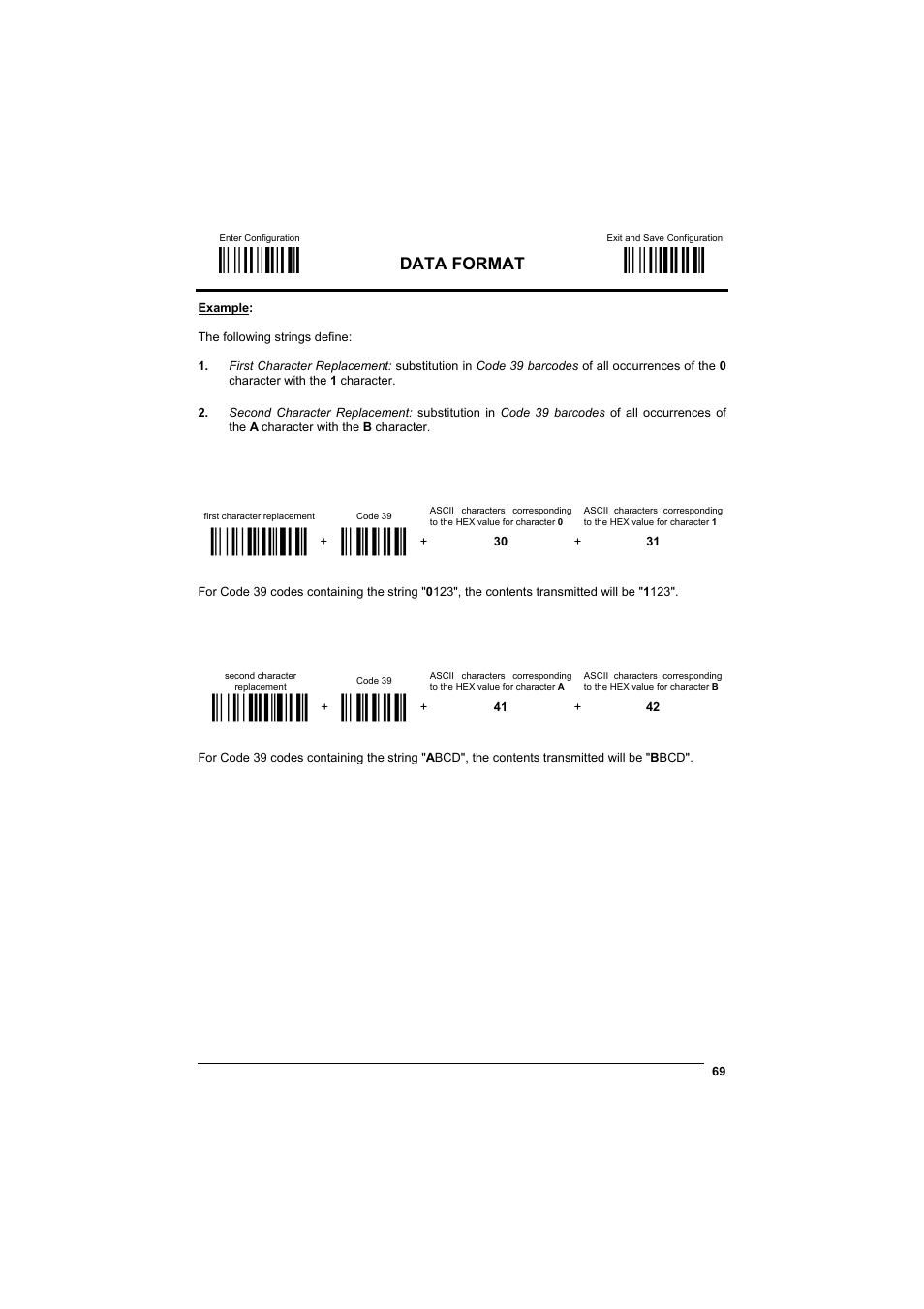 М$+;о, М$-?о, Ìeo1pî | Ìvwî, Ìeo2sî, Data format | Datalogic Scanning GRYPHONTM MX30 User Manual | Page 79 / 197