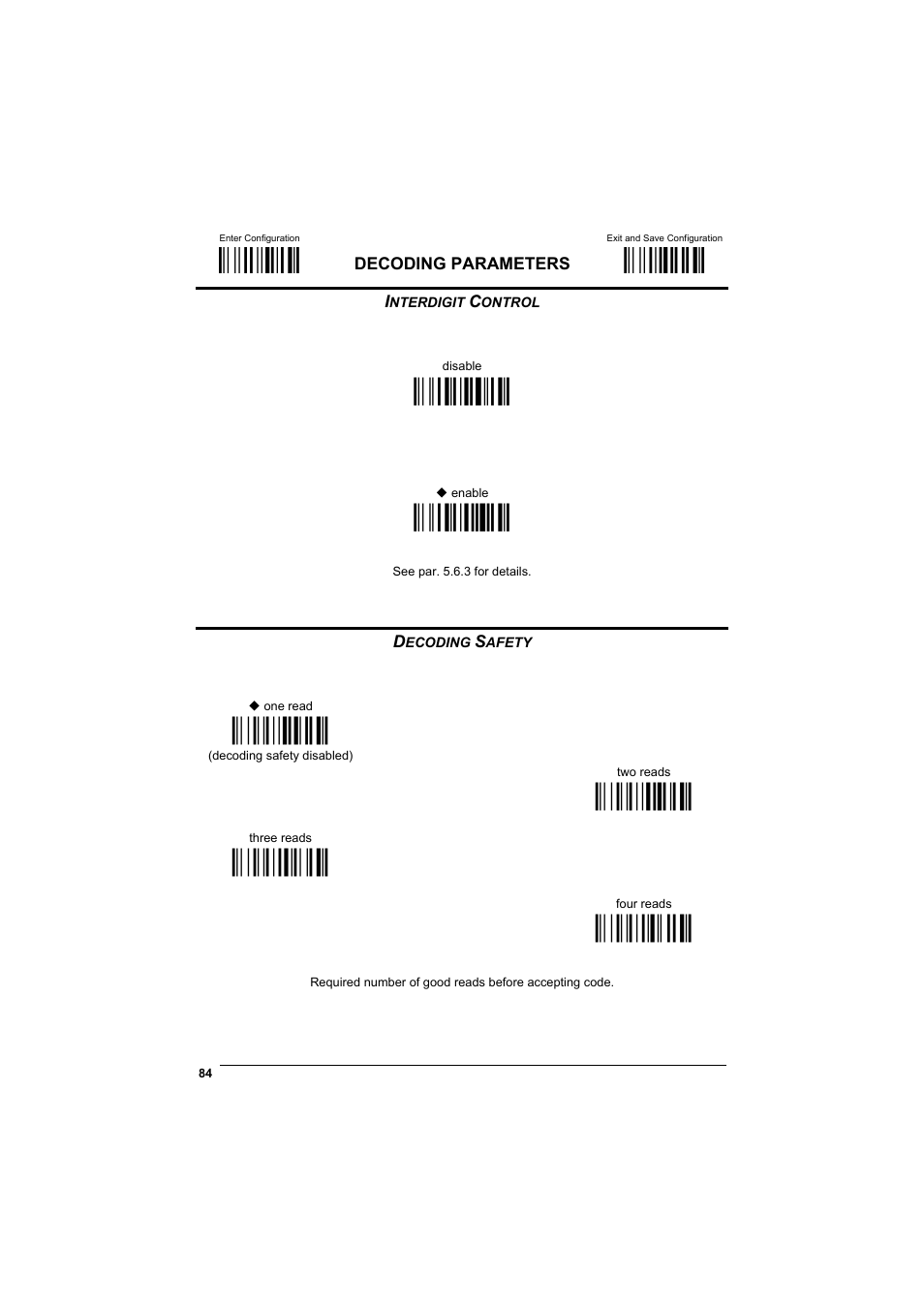 Interdigit control, Decoding safety, М$+;о | М$-?о, Ìav0wî, Ìav1zî, Ìed0wî, Ìed1zî, Мed2]о, Мed3`о | Datalogic Scanning GRYPHONTM MX30 User Manual | Page 94 / 197