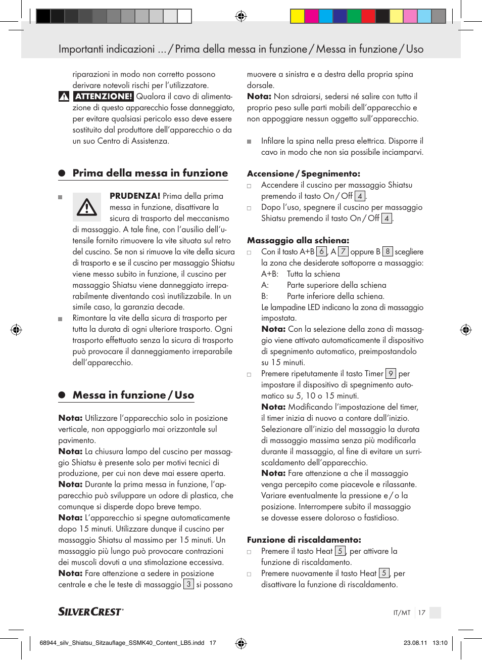 Prima della messa in funzione, Messa in funzione / uso | Silvercrest SSMK 40 B2 User Manual | Page 13 / 40