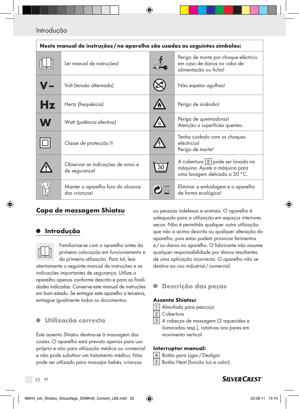 Introdução | Silvercrest SSMK 40 B2 User Manual | Page 18 / 40