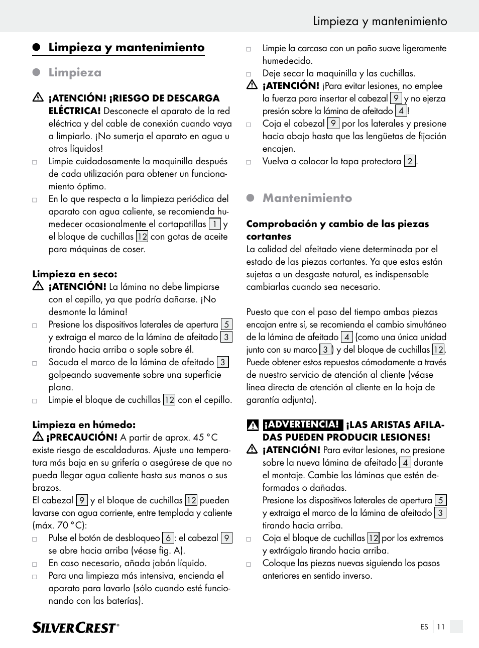 Limpieza y mantenimiento, Limpieza, Mantenimiento | Silvercrest SFR 1200 A1 User Manual | Page 11 / 55