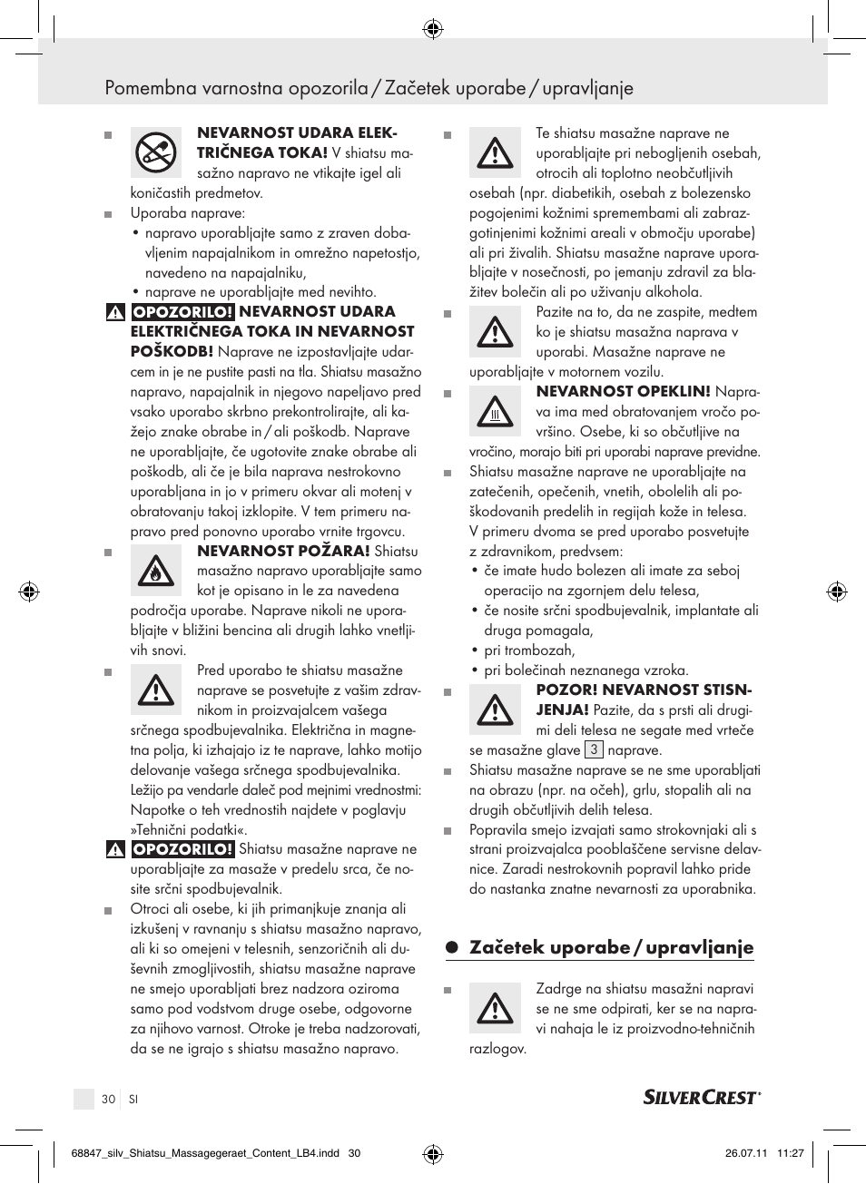 Začetek uporabe / upravljanje | Silvercrest SSM 141 B2 User Manual | Page 26 / 52