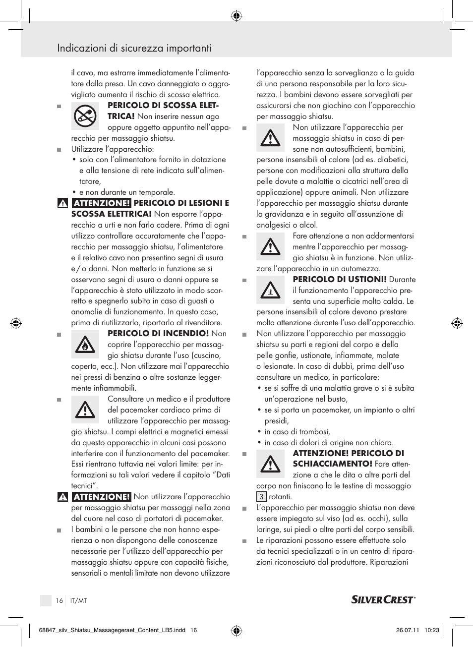 Indicazioni di sicurezza importanti | Silvercrest SSM 141 B2 User Manual | Page 12 / 38