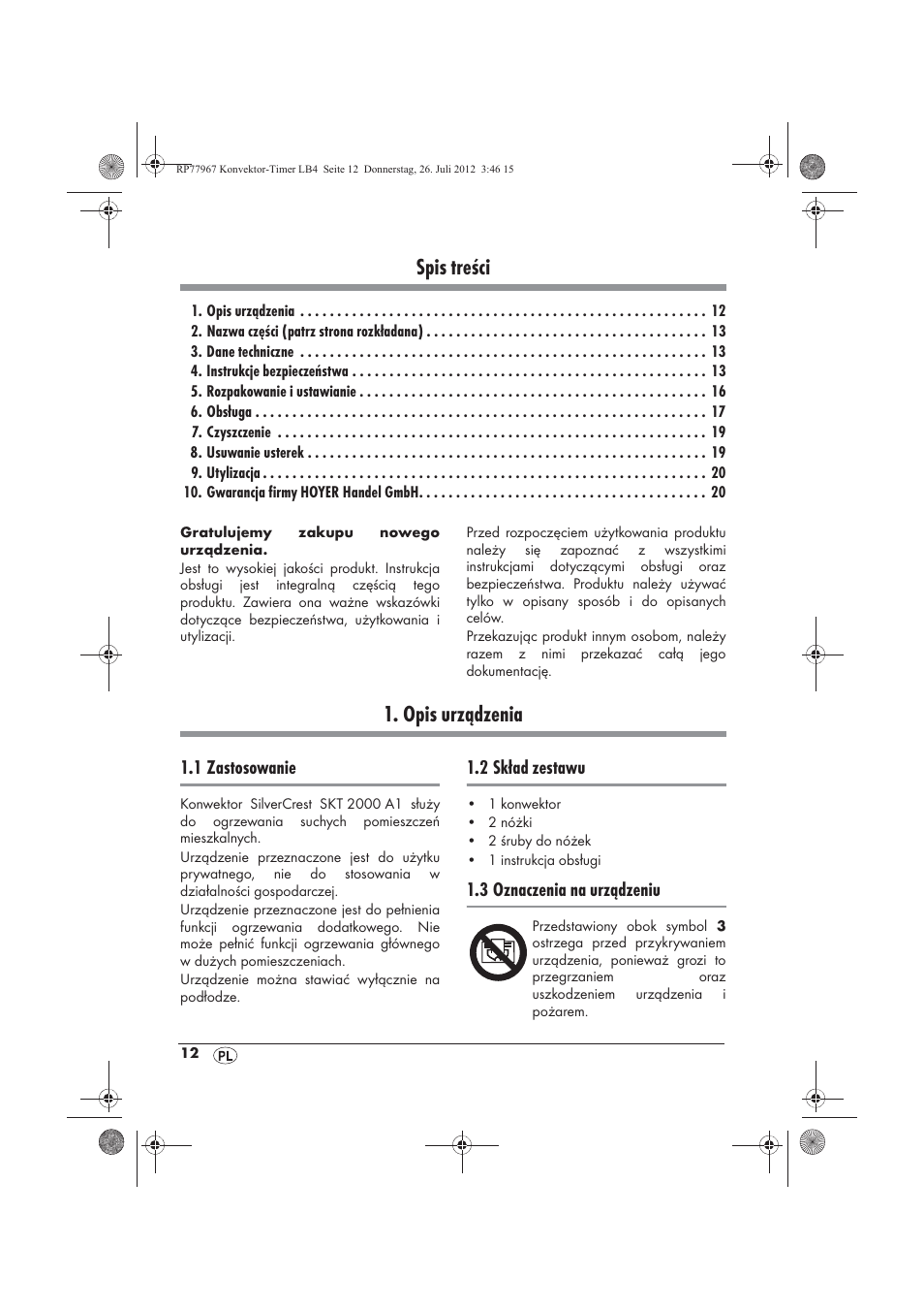 Silvercrest SKT 2000 A1 User Manual | Page 14 / 78