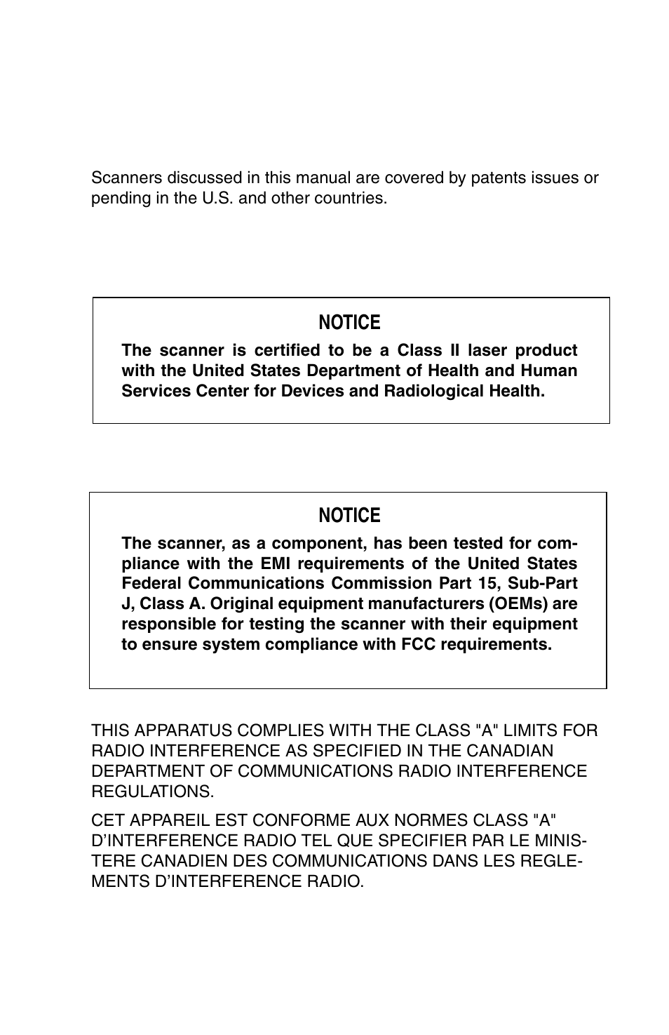 Notice | PSC Handheld Laser Bar Code Scanners Keyboard Wedge / Wand Emulation Interface User Manual | Page 3 / 88