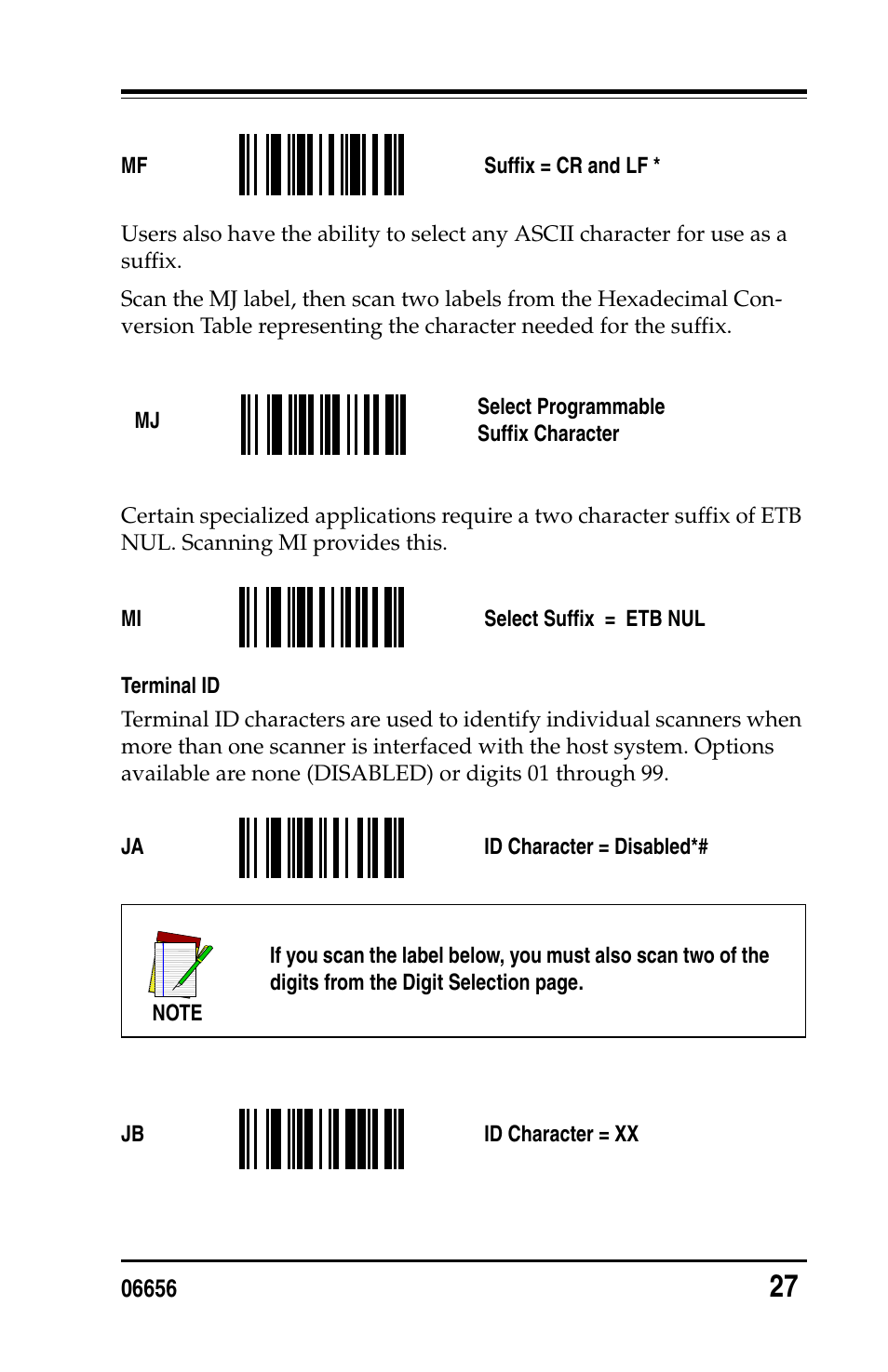 PSC Handheld Laser Bar Code Scanners Keyboard Wedge / Wand Emulation Interface User Manual | Page 35 / 88