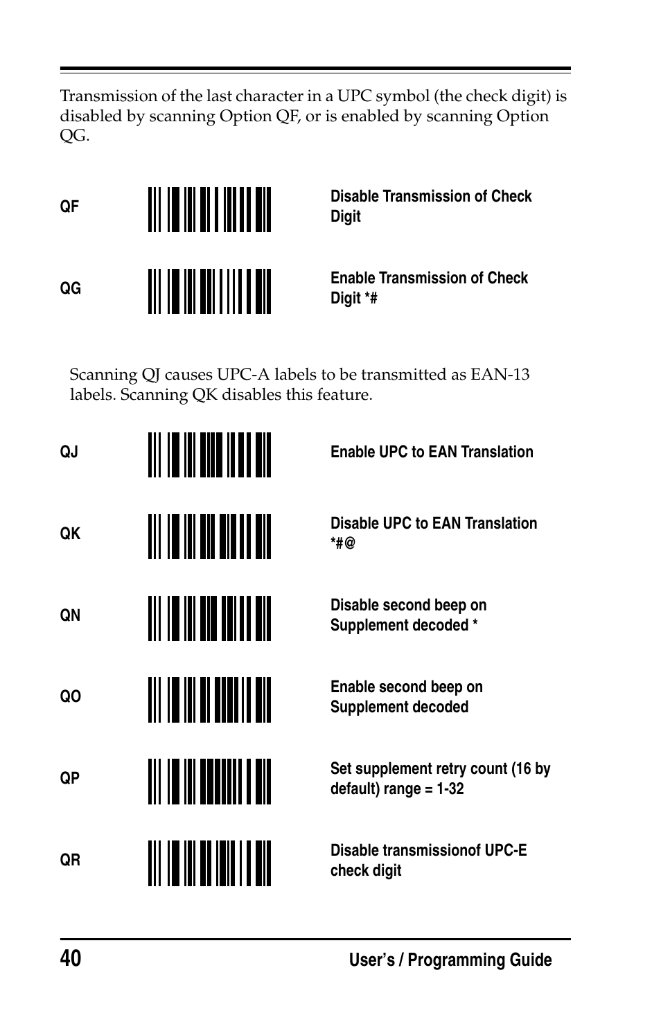 PSC Handheld Laser Bar Code Scanners Keyboard Wedge / Wand Emulation Interface User Manual | Page 48 / 88