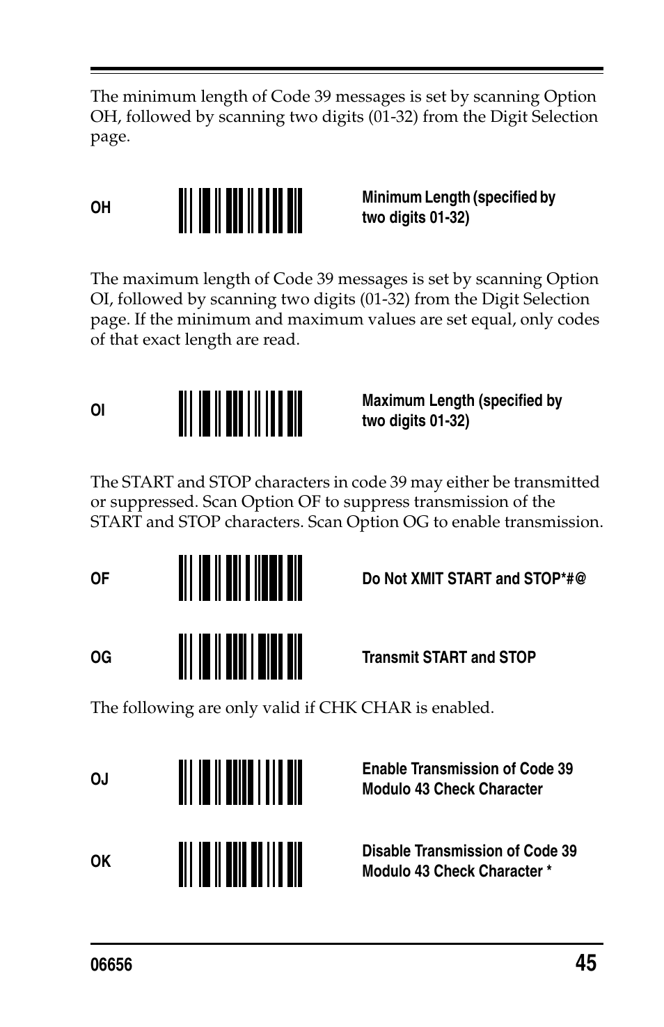 PSC Handheld Laser Bar Code Scanners Keyboard Wedge / Wand Emulation Interface User Manual | Page 53 / 88