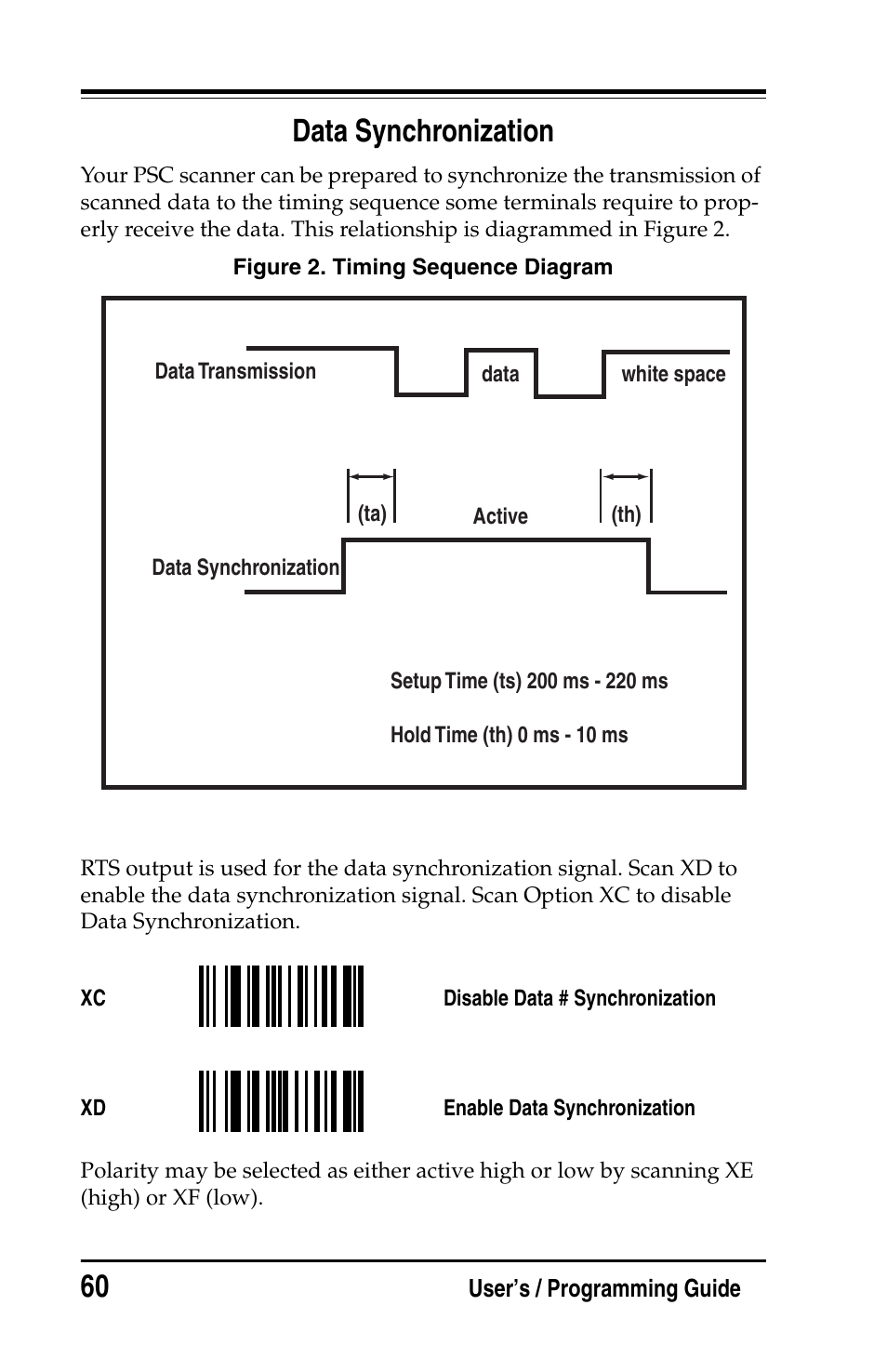 Data synchronization | PSC Handheld Laser Bar Code Scanners Keyboard Wedge / Wand Emulation Interface User Manual | Page 68 / 88