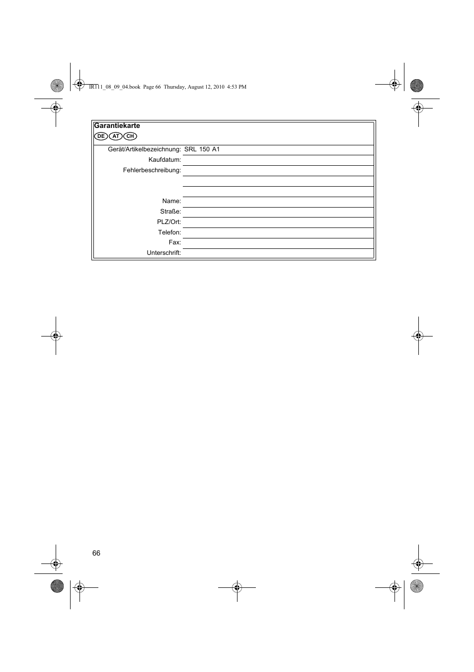Silvercrest SRL 150 A1 User Manual | Page 66 / 72
