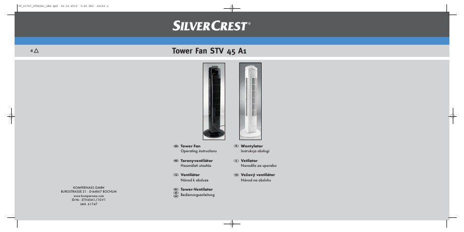 Silvercrest STV 45 A1 User Manual | 26 pages