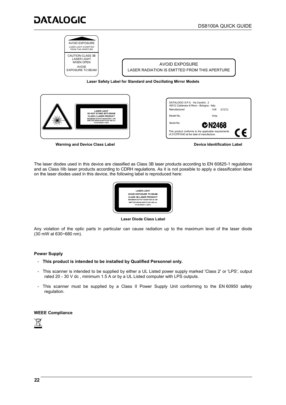 Datalogic Scanning DS8100A User Manual | Page 22 / 23