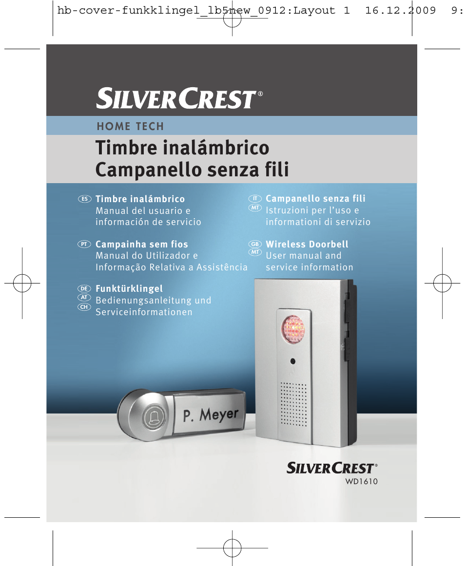 Silvercrest WD1610 User Manual | 122 pages