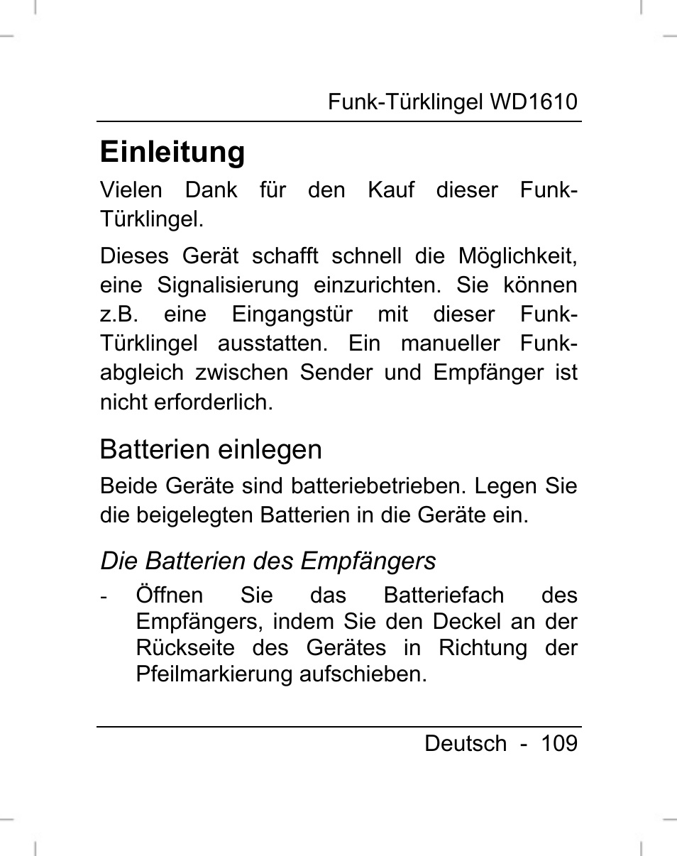 Einleitung | Silvercrest WD1610 User Manual | Page 110 / 122