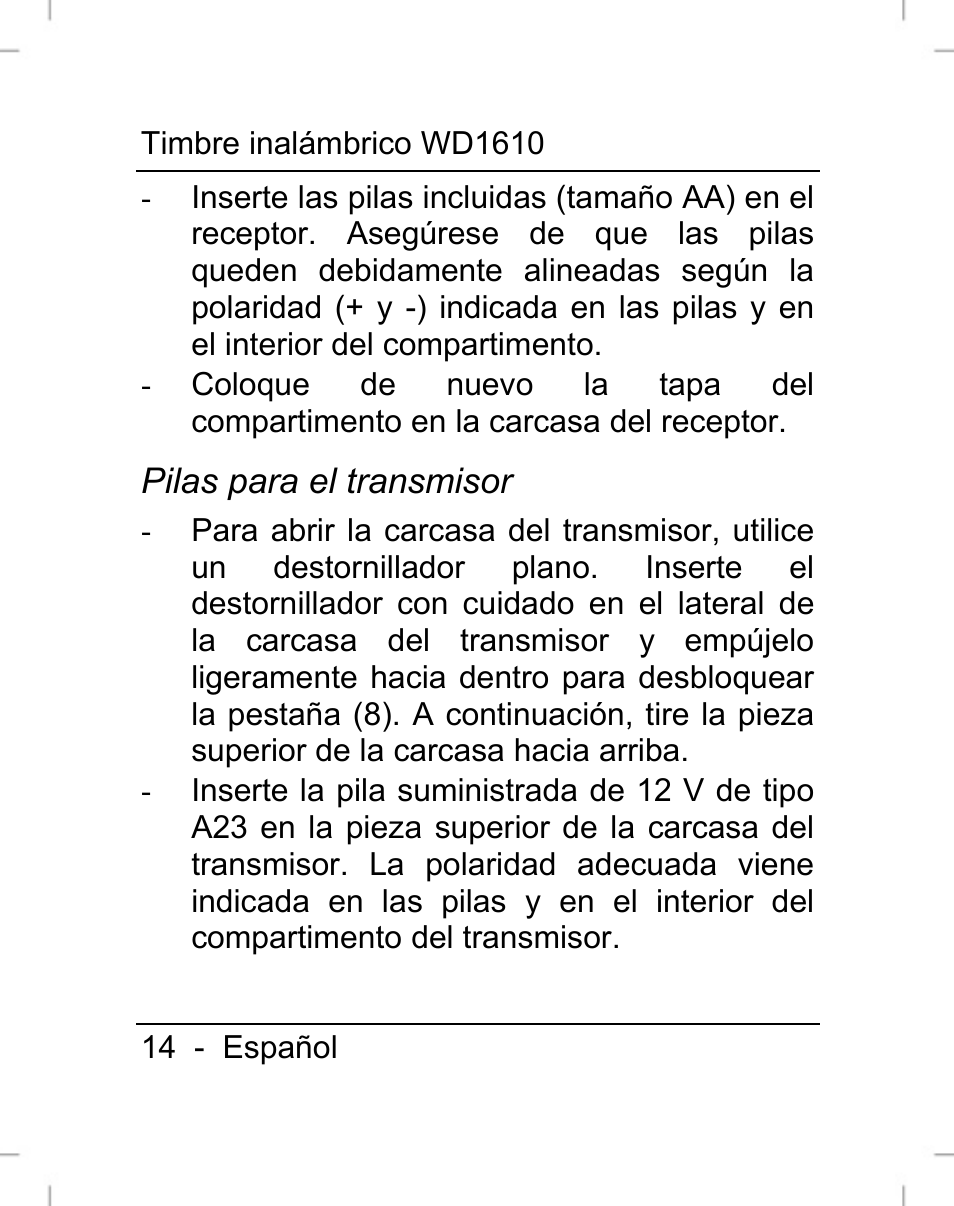 Silvercrest WD1610 User Manual | Page 15 / 122