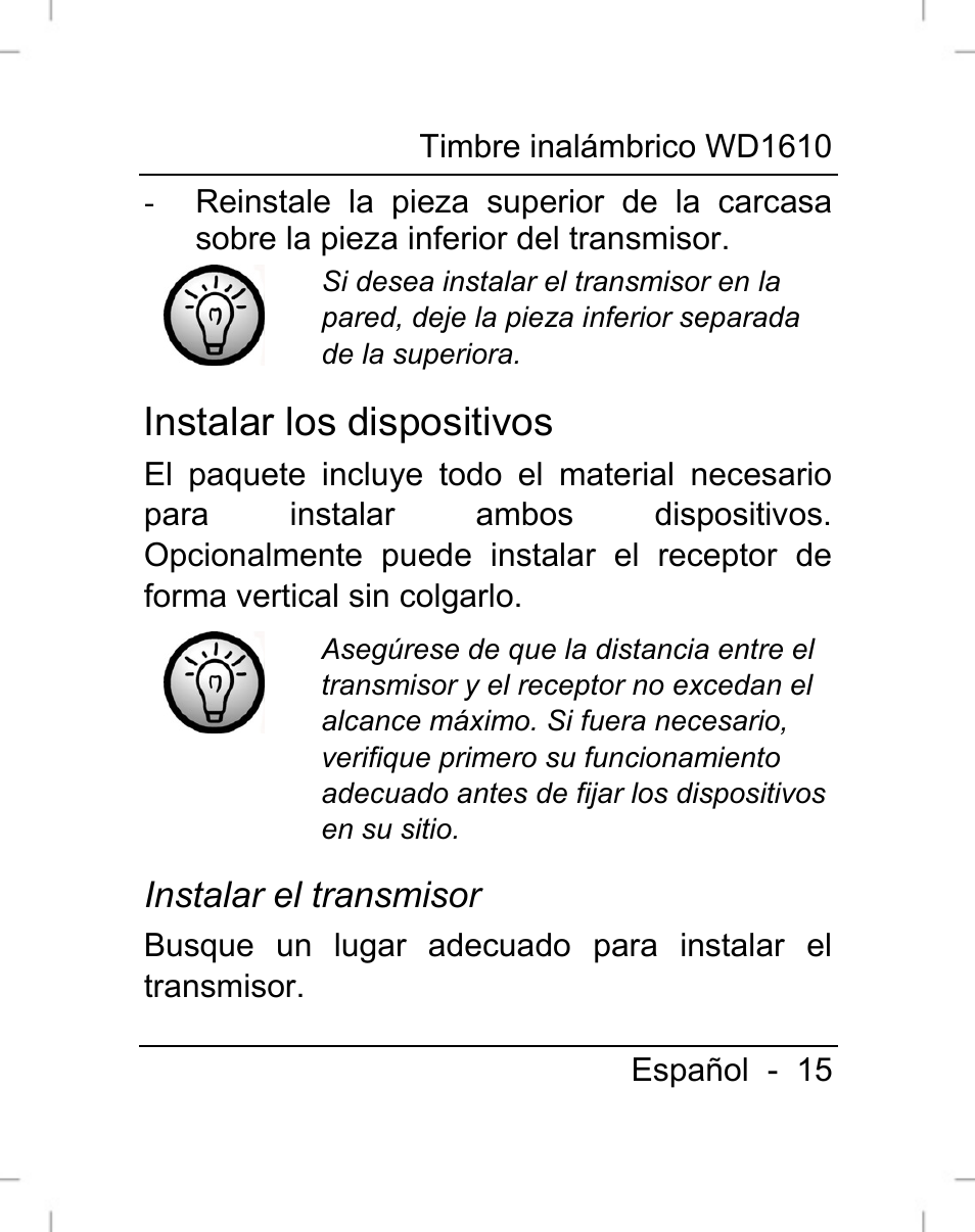 Instalar los dispositivos | Silvercrest WD1610 User Manual | Page 16 / 122