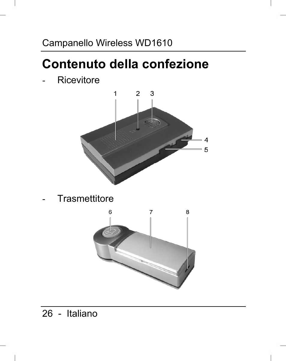 Contenuto della confezione | Silvercrest WD1610 User Manual | Page 27 / 122