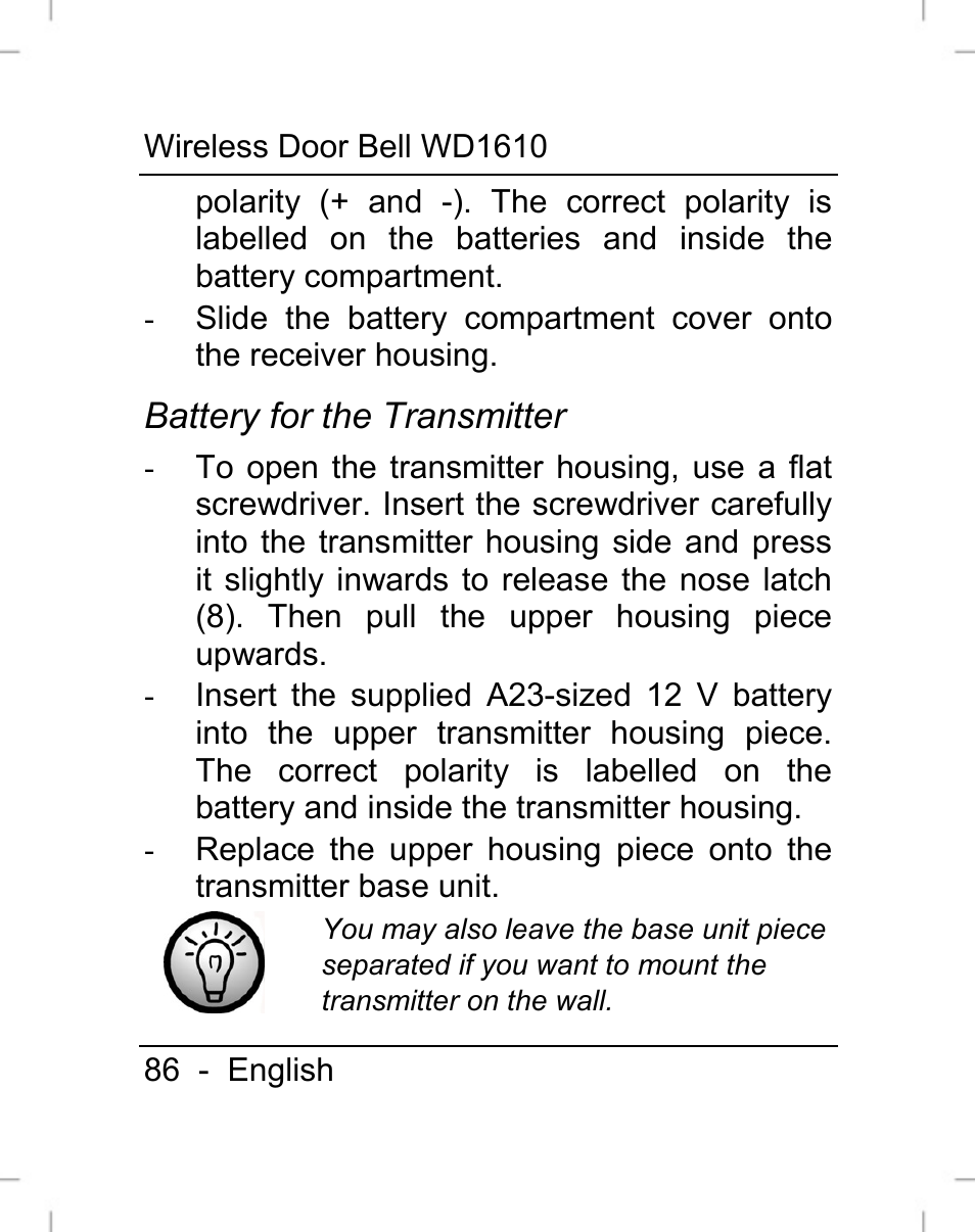 Silvercrest WD1610 User Manual | Page 87 / 122