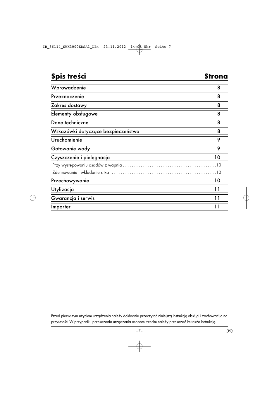 Silvercrest SWK 3000 EDS A1 User Manual | Page 10 / 21