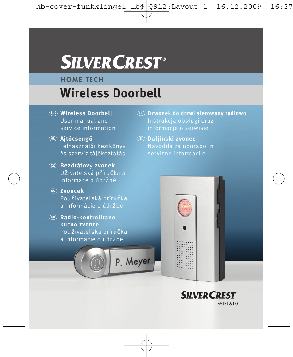 Silvercrest WD1610 User Manual | 170 pages