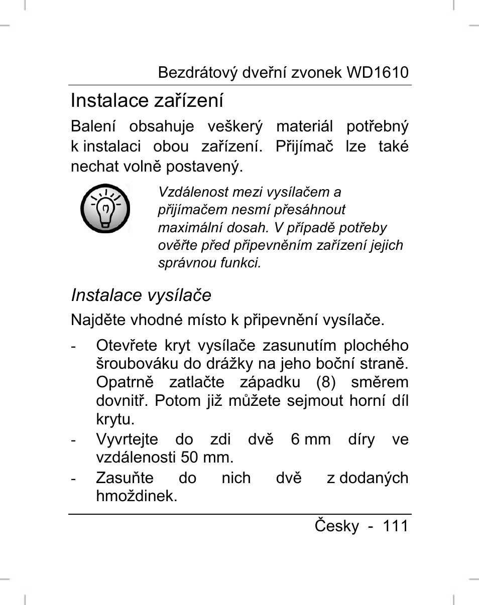 Instalace zařízení | Silvercrest WD1610 User Manual | Page 112 / 170