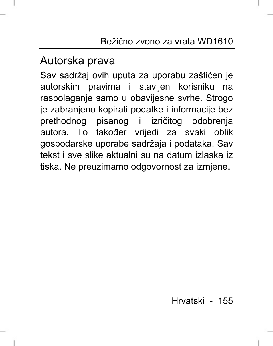 Autorska prava | Silvercrest WD1610 User Manual | Page 156 / 170