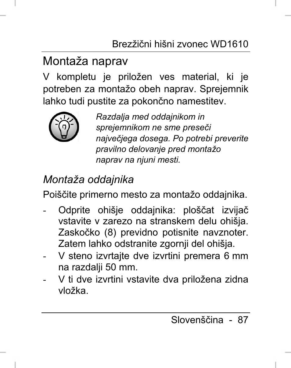 Montaža naprav | Silvercrest WD1610 User Manual | Page 88 / 170