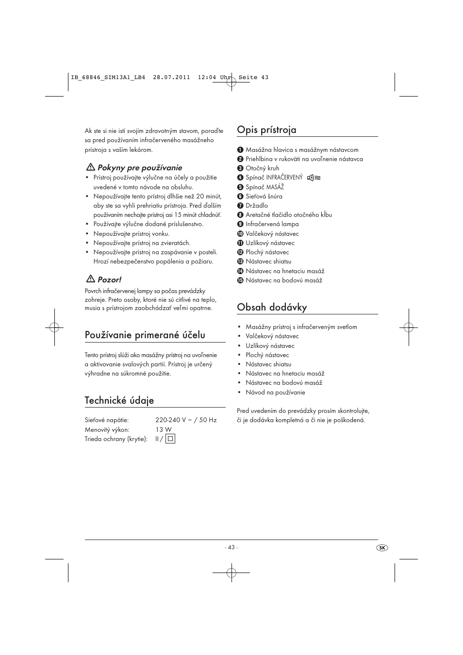 Silvercrest SIM 13 A1 User Manual | Page 45 / 57