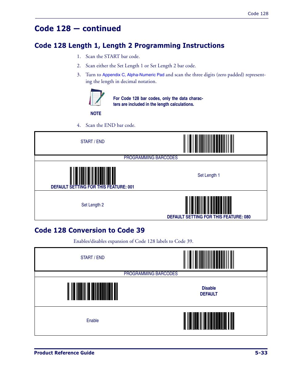 Code 128 — continued | Datalogic Scanning MAGELLAN 1000I User Manual | Page 107 / 160