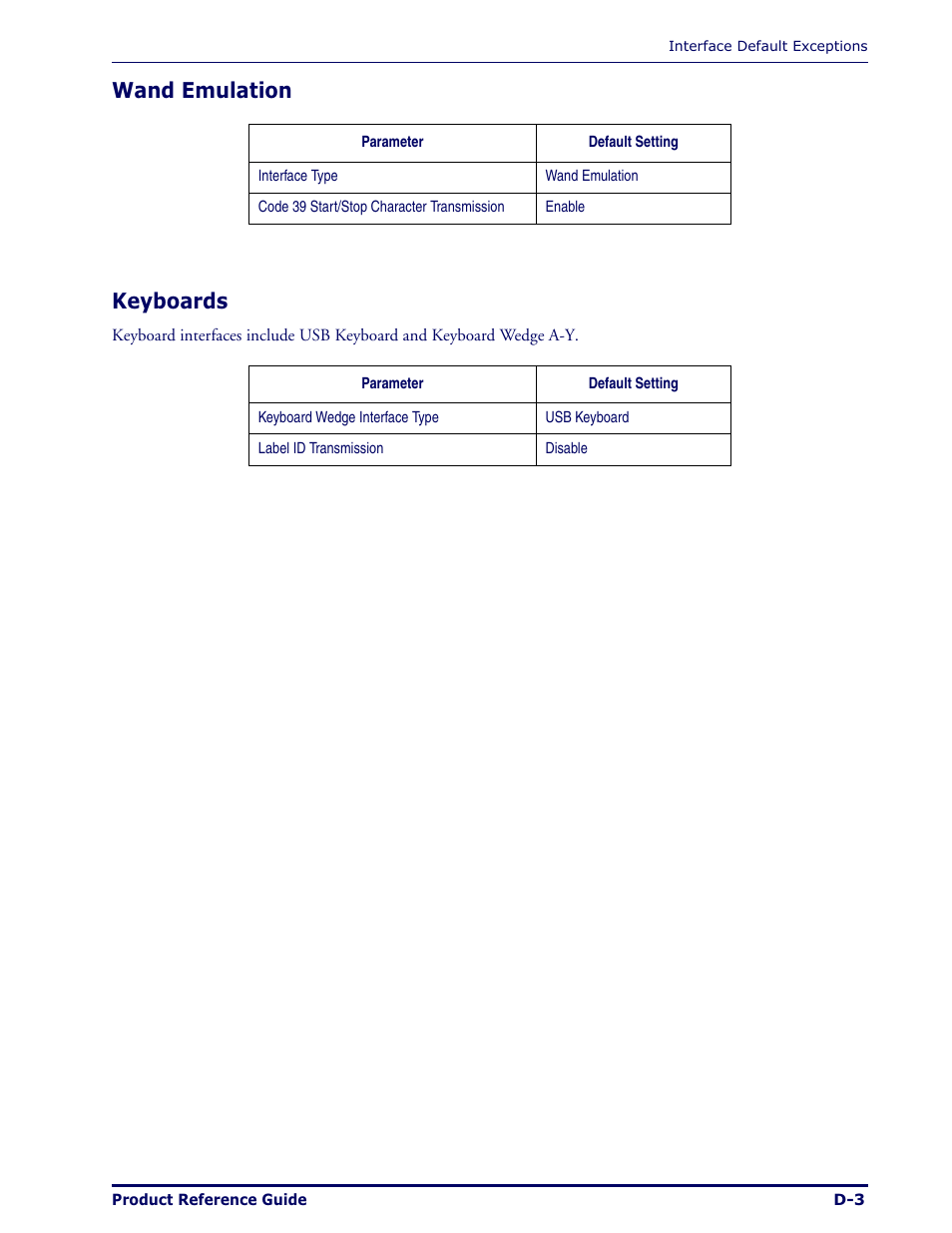 Wand emulation keyboards | Datalogic Scanning MAGELLAN 1000I User Manual | Page 147 / 160