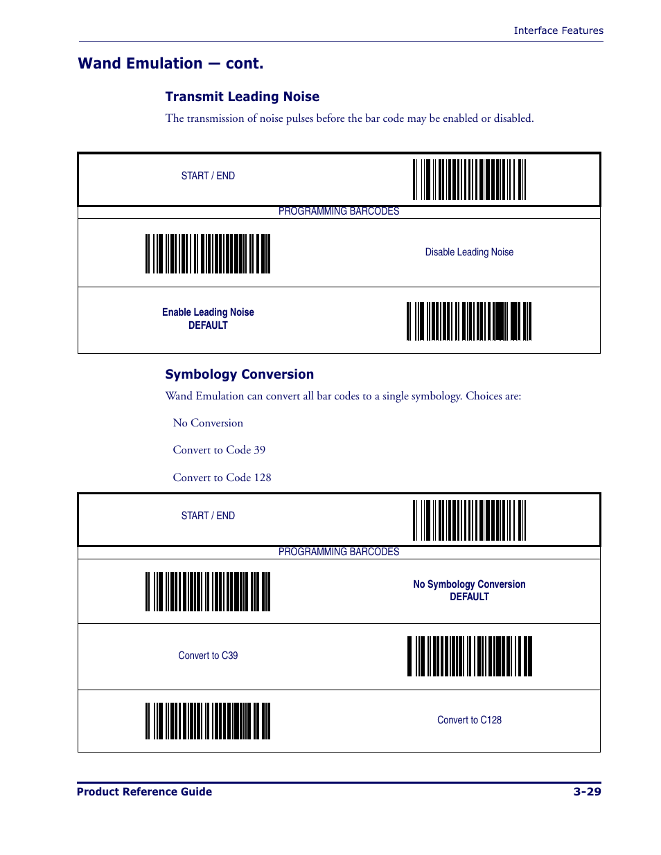 Wand emulation — cont | Datalogic Scanning MAGELLAN 1000I User Manual | Page 55 / 160