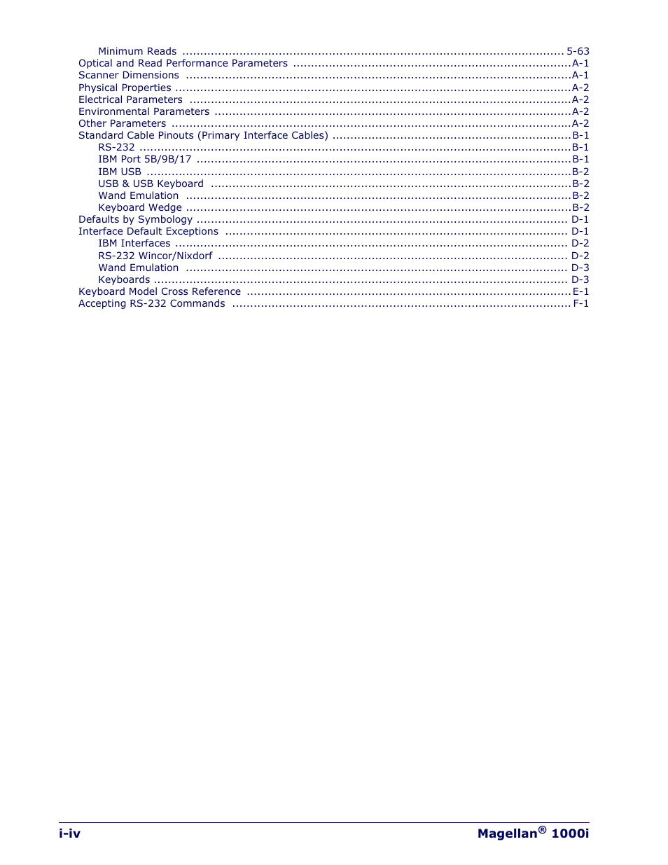 Datalogic Scanning MAGELLAN 1000I User Manual | Page 6 / 160