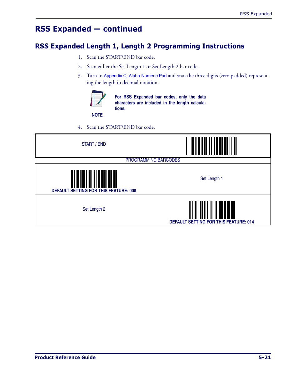 Rss expanded — continued | Datalogic Scanning MAGELLAN 1000I User Manual | Page 95 / 160