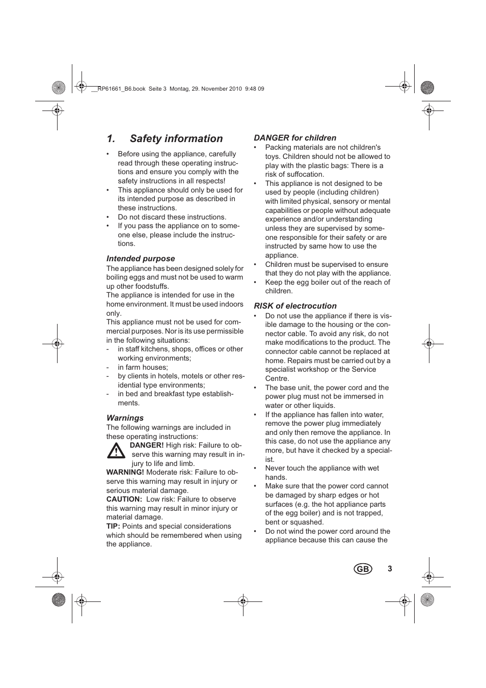 Safety information | Silvercrest SEKE 400 A1 User Manual | Page 5 / 14