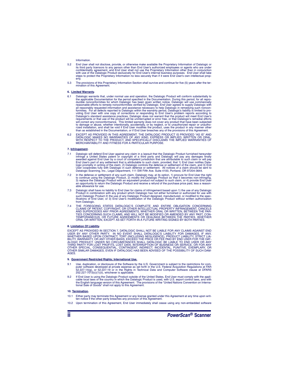 Powerscan, Scanner | Datalogic Scanning POWERSCAN SR User Manual | Page 4 / 24