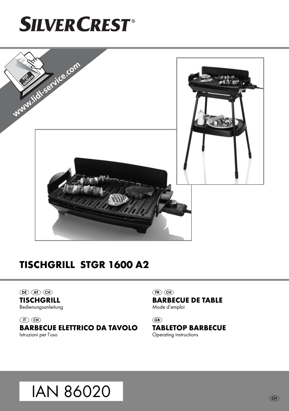 Silvercrest STGR 1600 A2 User Manual | 34 pages