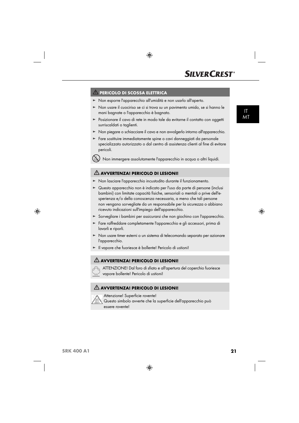 It mt | Silvercrest SRK 400 A1 User Manual | Page 24 / 84