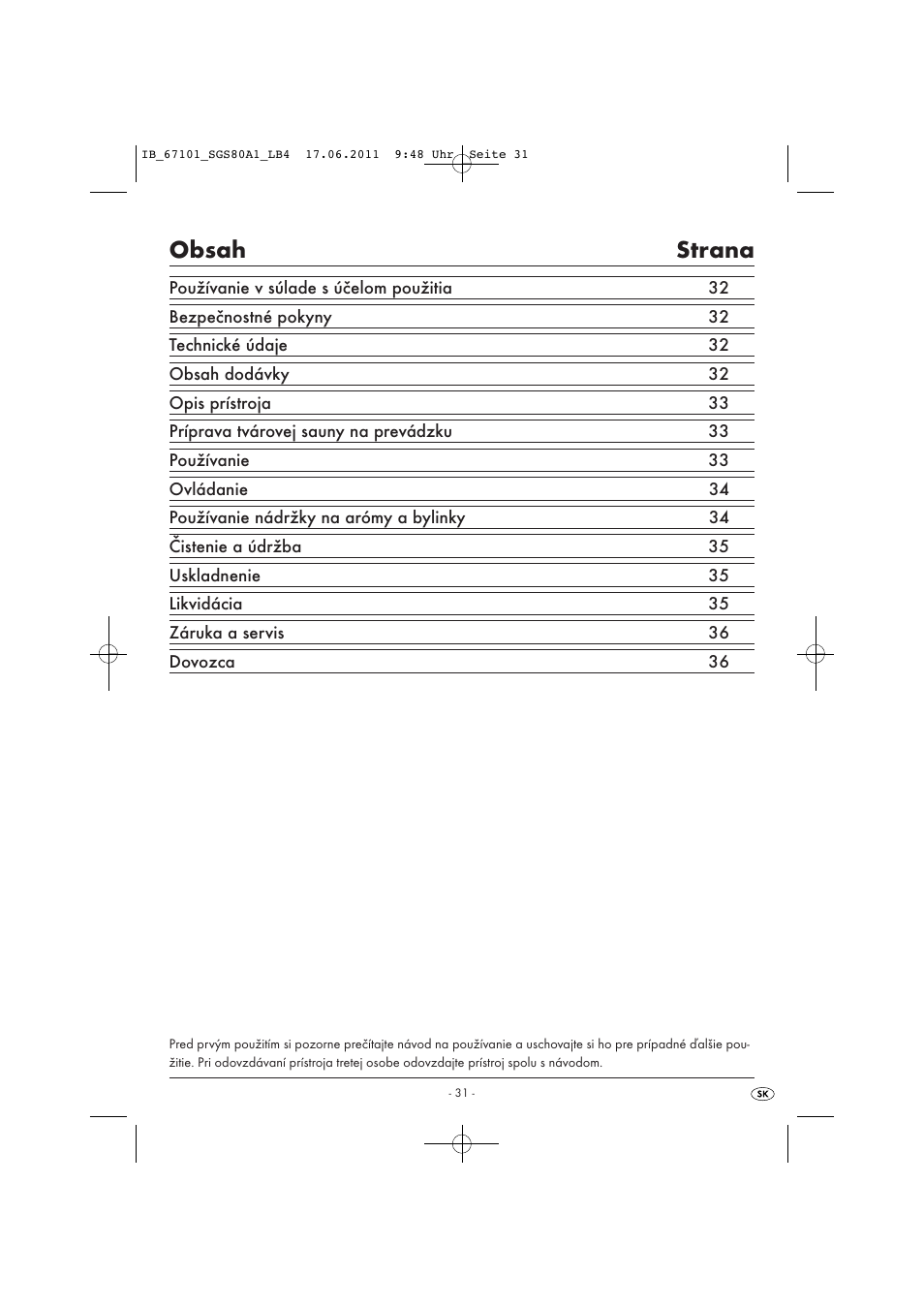 Silvercrest SGS 80 A1 User Manual | Page 33 / 44