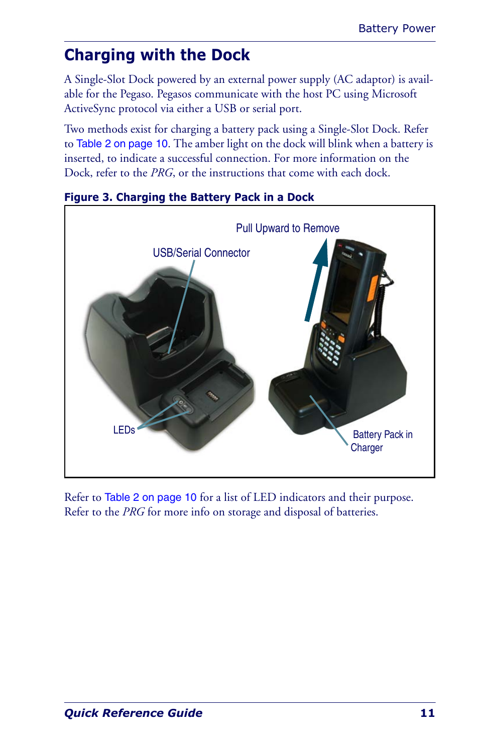 Charging with the dock | Datalogic Scanning Industrial PDA User Manual | Page 13 / 68
