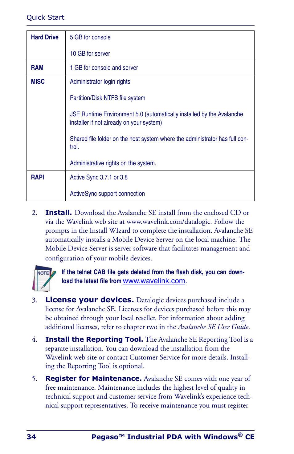 Datalogic Scanning Industrial PDA User Manual | Page 36 / 68